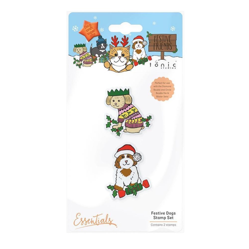 Tonic Studios Festive Dogs Stamp Set